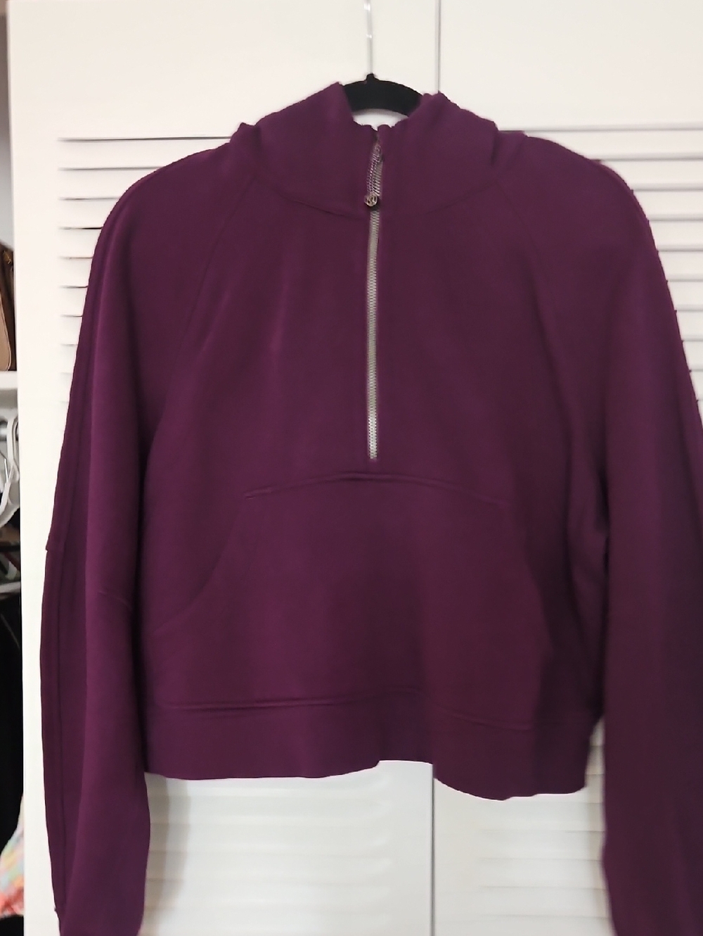 lululemon athletica Half-Zip Pullover Sweater in Deep Purple